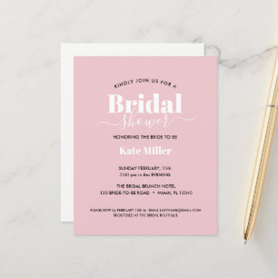 BUDGET BOLD PINKWHITE AND BLACK BRIDAL SHOWER