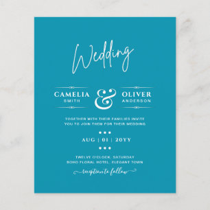 BUDGET Bondi Blue Monochrome Wedding  Flyer