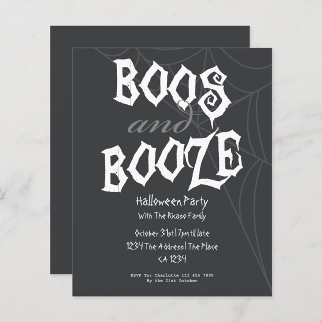 BUDGET Boos And Booze Halloween Party (Front/Back)