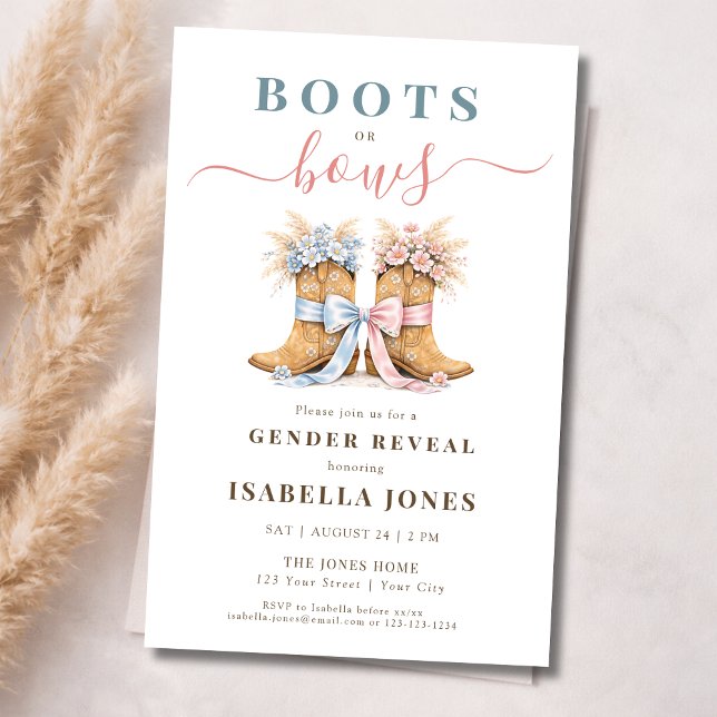 Budget Boots or Bows Gender Reveal Flyer (Creator Uploaded)
