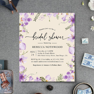 Budget Botanical Garden Bridal Shower Invitation 