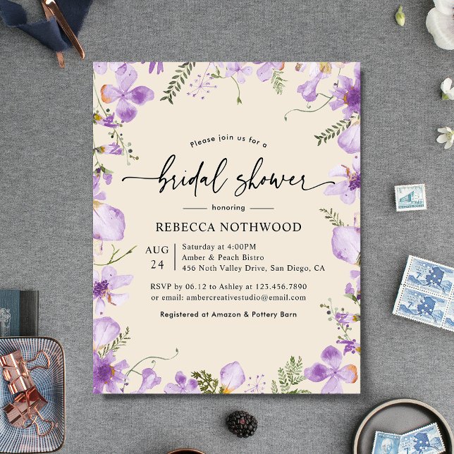 Budget Botanical Garden Bridal Shower Invitation  (Creator Uploaded)