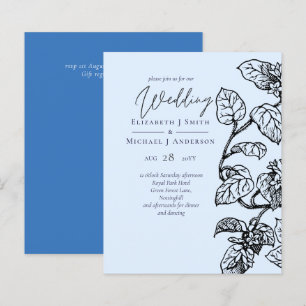BUDGET Botanical Garden Leaves Wedding Invite