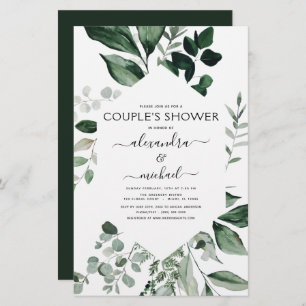 Budget Botanical Greenery Foliage Couple's Shower