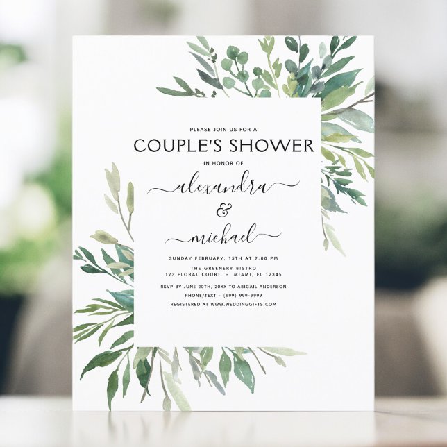 Budget Botanical Greenery Foliage Couple's Shower (Creator Uploaded)