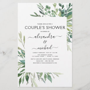 Budget Botanical Greenery Foliage Couple's Shower