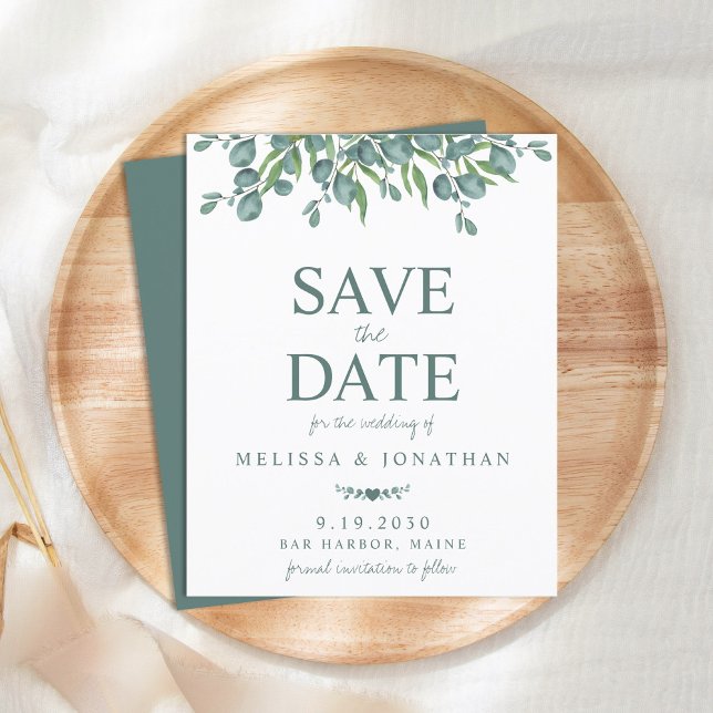 Budget Botanical Watercolor Greenery Save The Date (Creator Uploaded)