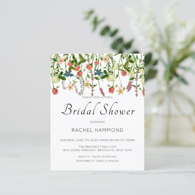 Budget Botanical Wildflower Bridal Shower  (Standing Front)