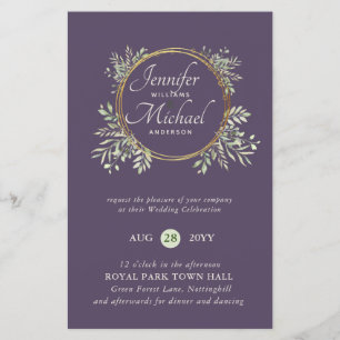 BUDGET Botanics Greenery Wedding Invites Trending