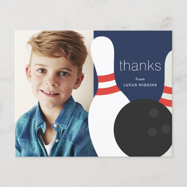 Budget Bowling Kids Thank You Card (Front)