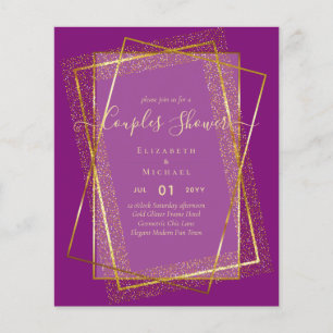 BUDGET Bridal COUPLES Shower Gold Geometric Frame Flyer
