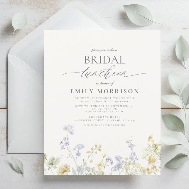 Budget Bridal Luncheon Wildflower Invitation Flyer (Creator Uploaded)