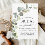Budget Bridal Shower Eucalyptus Invitation Flyer<br><div class="desc">Budget Decorated Paper - Eucalyptus Greenery Succulent Botanical Watercolor Spring Wedding Bridal Shower Invitations on white background - includes beautiful and elegant script typography with modern botanical leaves and greenery for the special Bride to Be celebration.</div>