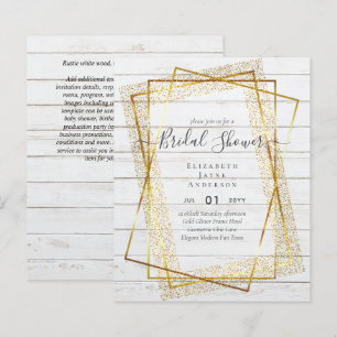 BUDGET BRIDAL SHOWER Glamour Gold Glitter look chi