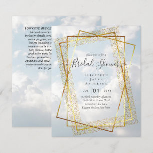 BUDGET BRIDAL SHOWER Glamour Gold Glitter look chi