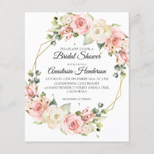 Budget Bridal Shower invitation. Flyer
