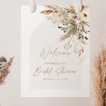 Budget bridal shower pampas grass modern elegant poster<br><div class="desc">Budget bridal shower pampas grass and eucalyptus modern boho elegant stylish terracotta party decor design. Contemporary terracotta rust,  sage green and natural beige colorway.</div>