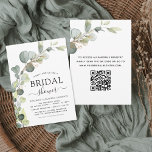 Budget Bridal Shower QR Code Eucalyptus Invitation Flyer<br><div class="desc">Celebrate the bride-to-be in style with our gorgeous eucalyptus bridal shower invitation. This beautiful design features elegant eucalyptus leaves against a soft, neutral background, making it the perfect choice for a botanical-themed bridal shower. Make the bride-to-be's special day even more memorable with our stunning eucalyptus bridal shower invitation. With its...</div>