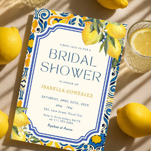 Budget Bridal Shower Vintage Lemon Mediterranean Holiday Postcard