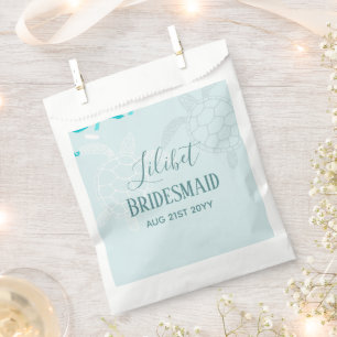 BUDGET Bridesmaid Bridal Party Gifts SEA TURTLES Favour Bags