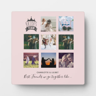 BUDGET Bridesmaid Gifts PHOTO COLLAGE Quotes BFF Plaque