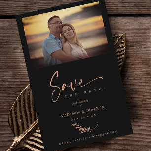 Budget Bronze Effect Trendy Branches Wedding Photo