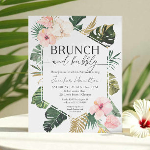 Budget Brunch and Bubbly Bridal Shower Invitation