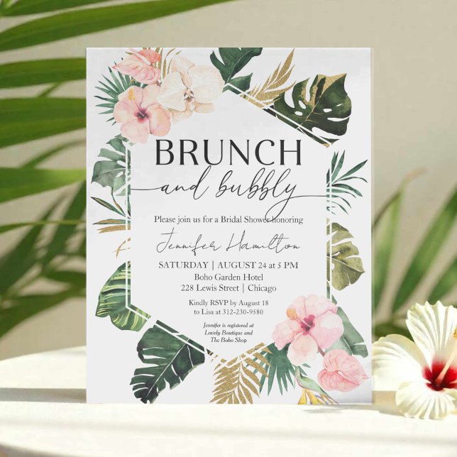 Budget Brunch and Bubbly Bridal Shower Invitation (Creator Uploaded)