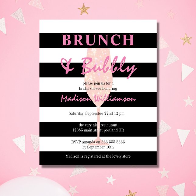 Budget Brunch and Bubbly Pink Glitter Champagne (Creator Uploaded)