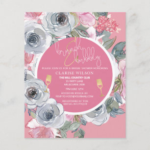 BUDGET Brunch & Bubbly Bridal Shower Invitation