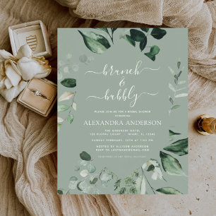 Budget Brunch & Bubbly Bridal Shower Sage Green