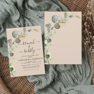 Budget Brunch & Bubbly Terracotta Invitation Flyer