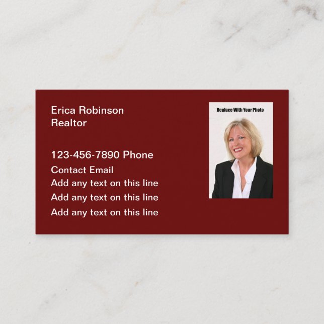 Budget Bulk Professional Business Portrait Photo Card (Front)