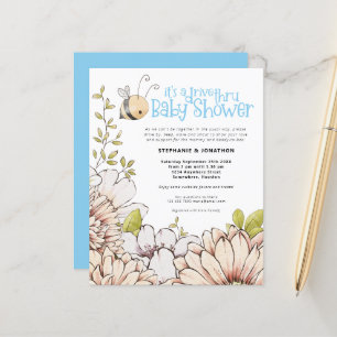 Budget Bumblebee Drive Thru Baby Shower Invitation