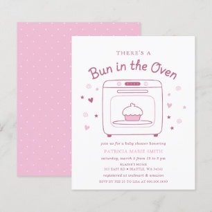 Budget Bun In The Oven Pink Baby Girl Baby Shower