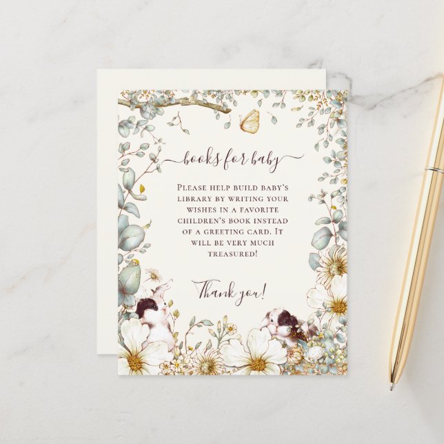 Budget Bunnies Girl Boy Books For Baby Shower (Front/Back In Situ)