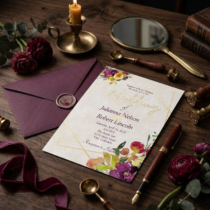 Budget Burgundy and yellow floral
