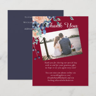 Budget Burgundy Blue Peach Floral Wedding