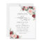 Budget Burgundy Blush Floral Wedding Invitation