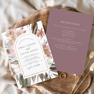 Budget Burgundy Boho Floral All in One Wedding