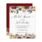 Budget Burgundy Floral Bridal Shower Invitations