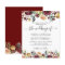 Budget Burgundy Floral Wedding Invitation