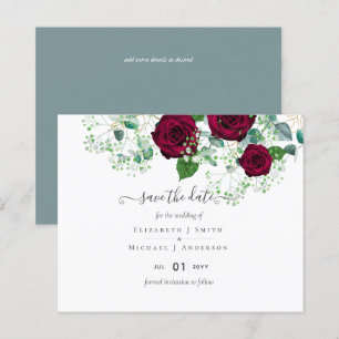 BUDGET Burgundy Rose Eucalyptus Wedding