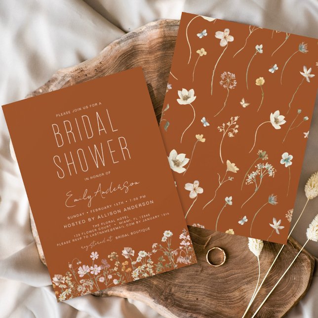 Budget Burnt Orange Boho Wildflower Bridal Shower (Creator Uploaded)