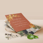 Budget Burnt Orange Botanical Photo Save the Date Flyer<br><div class="desc">BUDGET FLYER Modern Burnt Orange Eucalyptus Greenery Wedding Photo Save the Date featuring your engagement photo and our lovely California (western) eucalyptus green, modern botanical ivy greenery and modern typography. Elegantly modern, yet timeless and classic. Perfect for fall or autumn engagement announcements. This design combines the natural elements of eucalyptus...</div>