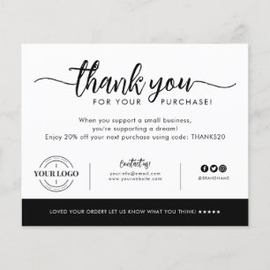 Budget Business Company Logo Thank You Purchase