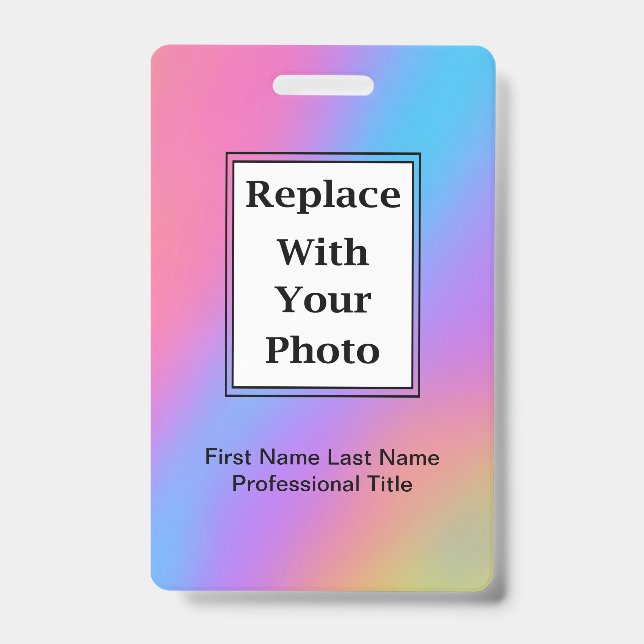 Budget Business Employee Photo ID Badges (Front)