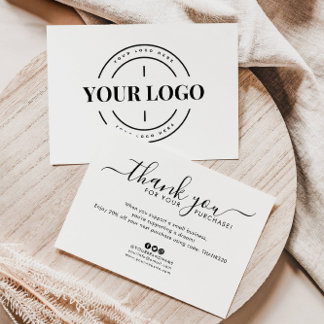 Budget Business Logo Company Custom Thank You Card