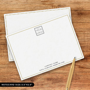 Budget Business Logo Company Name Gold Border Card