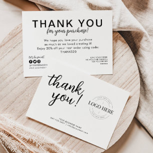 Budget Business Logo Company Thank You Purchase